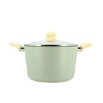 Faitout 24cm colorama celadon - en aluminium - revetement antiadhesif en ceramique