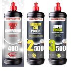 Menzerna kit lustrage auto trinit� 3x1l - polish fg400 pf2500 sf3500 - r�novation brillance & anti - ...