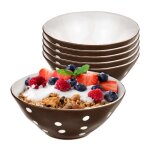 Mercant 6 bol de c�r�ales brun blanc � pois i 225 ml i bol pour soupe salade snacks u. �dessert i en ...