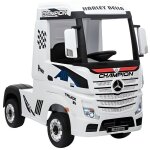 Mercedes actros 12v blanc - tracteur lectrique pour enfants  batterie avec tlcommande