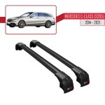 Compatible avec mercedes c - class (s205) 2015 - 2023 barres de toit ace - 2 railing porte - bagages ...