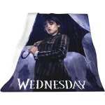 Mercredi addams couverture polaire en flanelle pour canap 100x150cm(style 3)
