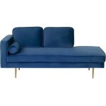Mridienne en velours bleu marine ct gauche miramas