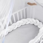 Merkmak 3m tour de lit bb coussin serpent coussin tress pare - chocs velours protection bb - blanc ...