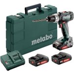 Metabo perceuse - visseuse sans fil metabo 18 v 2 ah li - ion + 3 batteries + mallette 602321540