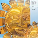 M�tal � repousser couleur or 3 feuilles 185 x 295 cm dor�