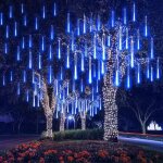 Guirlandes lumineuses - zgeer - m�t�ore pluie - 8 tubes 30cm - led - etanche - bleu