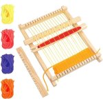 M�tier � tisser - enfants - bois naturel - kit diy - facile � utiliser - inclus 4 pelotes de fil