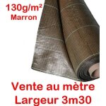 Vente au mtre / 130g / m2 toile bache de paillage tisse marron anti - mauvaises herbes