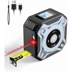 M�tre ruban laser 2 en 1 - laser de 40 m et m�tre ruban de 5 m - rechargeable par usb - c - �tanch�it� ...