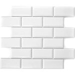 Carrelage mosaque - mosani - mos26m - 0101 - cramique - blanc - rectangulaire