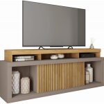 Meubles d appoint - caemmum - meuble tv 70 pouces chêne et gris 2 portes - sejour Meubles d appoint - caemmum - meuble tv 70 pouces chêne et gris 2 portes - sejour
