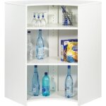 Meuble bar comptoir cuisine blanc 107 cm - blanc - l 106. 9 x l 53. 3 x h 104. 8 cm