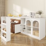 Meuble bar rotatif 360� avec porte en verre evryae