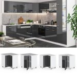 Meuble dangle r - line 75. 6cm sans pt anthracite haute brillance / blanc vicco