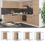 Meuble dangle r - line 75. 6cm sans pt sonoma / blanc vicco 29732