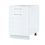 Meuble bas de cuisine bellissi blanc 1 porte 1 tiroir l 60 cm - cuisineandcie
