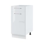 Meuble bas de cuisine bellissi blanc brillant 1 porte 1 tiroir l 40 cm - cuisineandcie