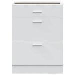 Meuble bas de cuisine en bois ding�nierie - wiens - blanc - 60x46x815 cm - pieds r�glables - grand espace ...