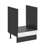 Meuble bas de cuisine - deconation - meuble bas de cuisine pour four dalia - blanc / gris graphite - ...