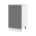 Meuble bas de cuisine lovia gris mat 1 porte l 45 cm - cuisineandcie