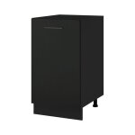 Meuble bas de cuisine lovia noir mat 1 porte l 45 cm - cuisineandcie