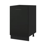 Meuble bas de cuisine lovia noir mat 1 porte l 50 cm - cuisineandcie
