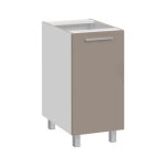 Meuble bas de cuisine salma - taupe / blanc - l 40 x h 81 cm