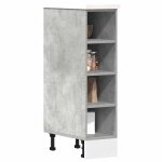 Meuble bas de cuisine - vidaxl - gris b�ton - 20x445x815 cm - bois ding�nierie - capacit� totale 80 kg ...