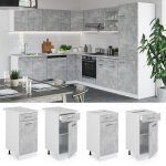 Meuble cuisine r - line 40cm sans pt bton blanc vicco