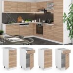 Meuble cuisine r - line 40cm sans pt sonoma blanc vicco Meuble cuisine r - line 40cm sans pt sonoma blanc vicco