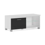 Skraut home - meuble bas tv led salon - séjour blanc et noir laqué. 100x40x42cm Skraut home - meuble bas tv led salon - séjour blanc et noir laqué. 100x40x42cm