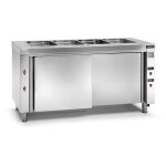 Meuble chauffant inox bain - marie 3 bacs gn 1 / 1 gamme 700 avec réserve - 3200 w - distform Meuble chauffant inox bain - marie 3 bacs gn 1 / 1 gamme 700 avec réserve - 3200 w - distform