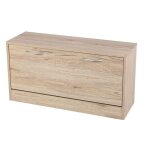 Meuble � chaussures 1 porte ? 80x27xh42 cm coloris ch�ne sonoma ? collection sonoria