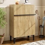 Meuble � chaussures 2 portes avec �tag�res r�glables armoire moderne pour entr�e 60x345x95 cm - noir