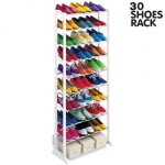 Meuble � chaussures - 30 shoes rack - blanc - 25 cm - 50 cm