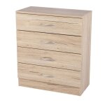 Meuble � chaussures 4 tiroirs ? 60x30x70 cm coloris ch�ne sonoma ? collection sonoria