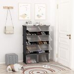 Meuble � chaussures - alightup - armoire � chaussures cubes de rangement diy - noir