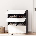 Meuble � chaussures - alightup - cubes de rangement diy - noir - 72x32x92cm