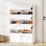 Meuble � chaussures - armoire � chaussures cubes de rangement diy - 14 cubes - blanc