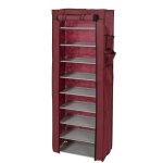 Meuble à chaussures - baytex - eyhm530 - rouge - 9 étagères - stockage sans poussière Meuble à chaussures - baytex - eyhm530 - rouge - 9 étagères - stockage sans poussière