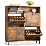 Meuble � chaussures - bealife - 4 casiers - rangement 20 paires - profondeur 24 cm - 1 niche - marron ...