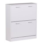 Meuble à chaussures - finebuy - blanc - 75 x 87 x 24 cm - 2 portes - 20 paires de chaussures - bois Meuble à chaussures - finebuy - blanc - 75 x 87 x 24 cm - 2 portes - 20 paires de chaussures - bois