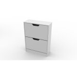 Toilinux - meuble  chaussures 2 abattants icko - 60x235x815 - blanc