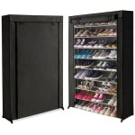 Meuble  chaussures - idmarket - 50 paires - housse noire