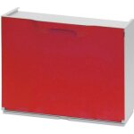 Meuble  chaussures modulable gain despace 51x17x40cm rouge - unika - u50 / 1r - porte(s) - rouge - mat ...