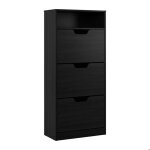 Meuble � chaussures relaxdays avec �tag�re hxlxp 140x60x24 cm pour 14 paires 3 abattants �troit aspect ...