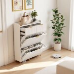 Meubles � chaussures shaodeng armoire chaussures entree avec 2 tiroir 80x24x110 cm meuble rangement chaussures ...