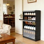 Meuble � chaussures � six niveaux avec panneau anti - poussi�re rangement de haute qualit� grande capacit� ...