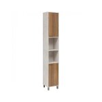 Meuble colonne de rangement avec �tag�res amovibles et 2 portes - longueur 32 x profondeur 30 x hauteur ...